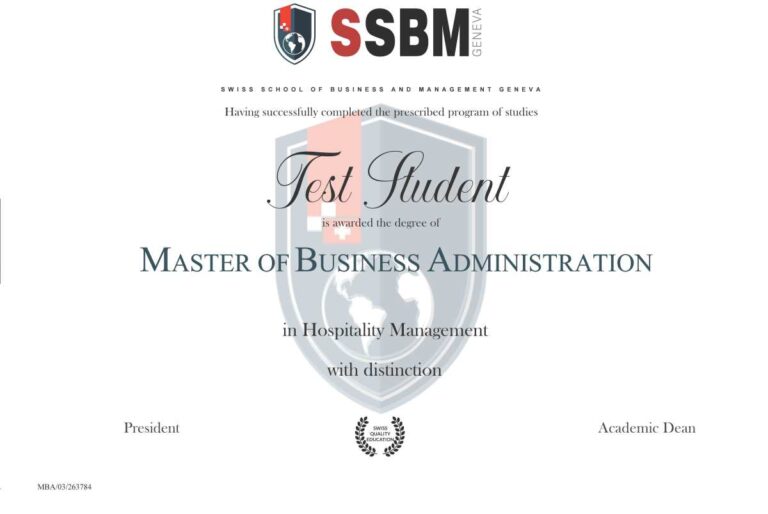 Hotel industry online MBA